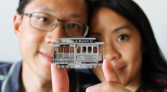 3D Laser Cut Model of San Francisco Cable Car